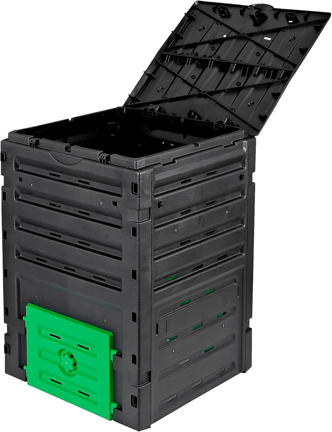 SUPER DEAL Garden Compost Bin 120 Gallon (450 L) Outdoor Large Capacity Composter BPA-Free Material for Fast Creation of Fertile Soil, Easy to Assemble