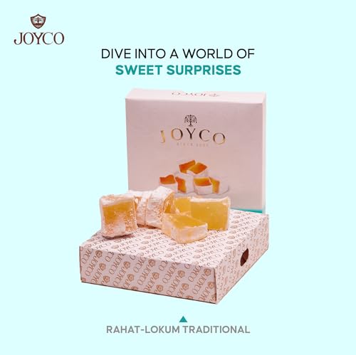 JOYCO Rose Rahat-Loukoum Traditional Delight - 0.55lb Chewy Soft Candy Dessert - Nut-Free Gourmet Snack Gift Box for Celebrations and Holidays - Made in Armenia