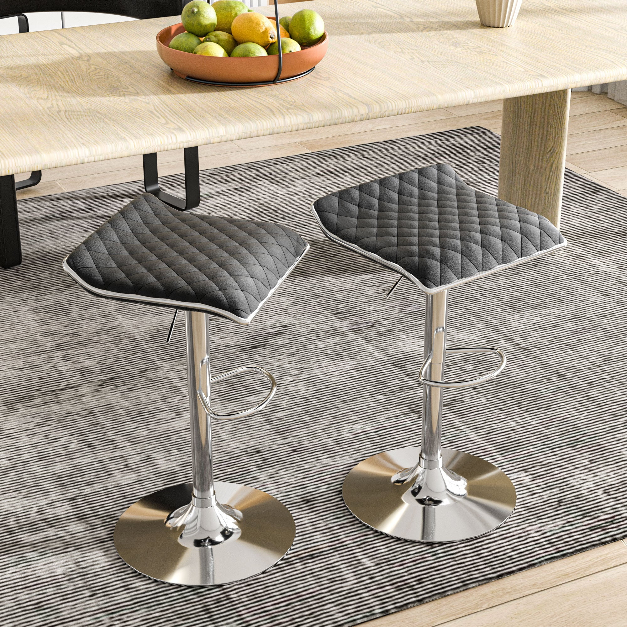 VECELO 5-Piece Console Table and Stool Set, 70.9