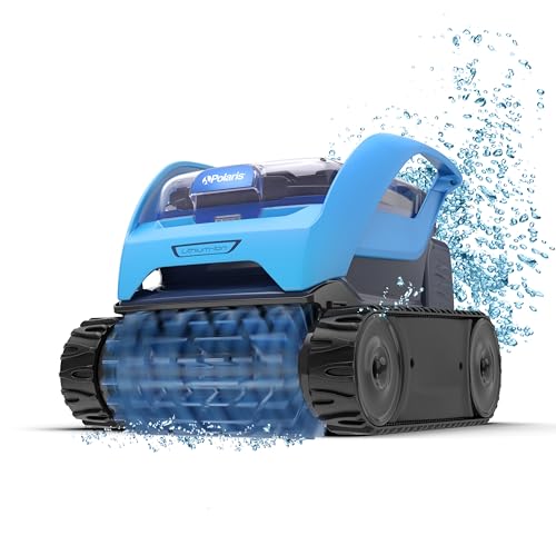 Polaris Pixel Compact Cordless Robotic Pool Cleaner for Above-Ground & In-Ground Pools up to 30ft, Long Lasting Battery, Compact & Lighweight w/Cyclonic Vacuum Technology