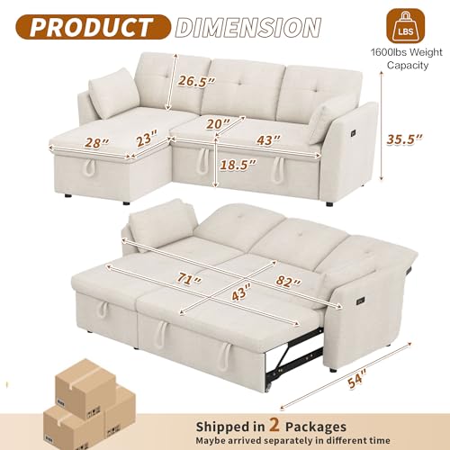 wanan 3 in 1 Convertible Sleeper Sofa Bed Tool-Free Assembly, Adjustable Backrest Velvet Pull Out Couch, Loveseat Futon Couch with Side Pocket, Couches for Living Room, Bedroom, Grey
