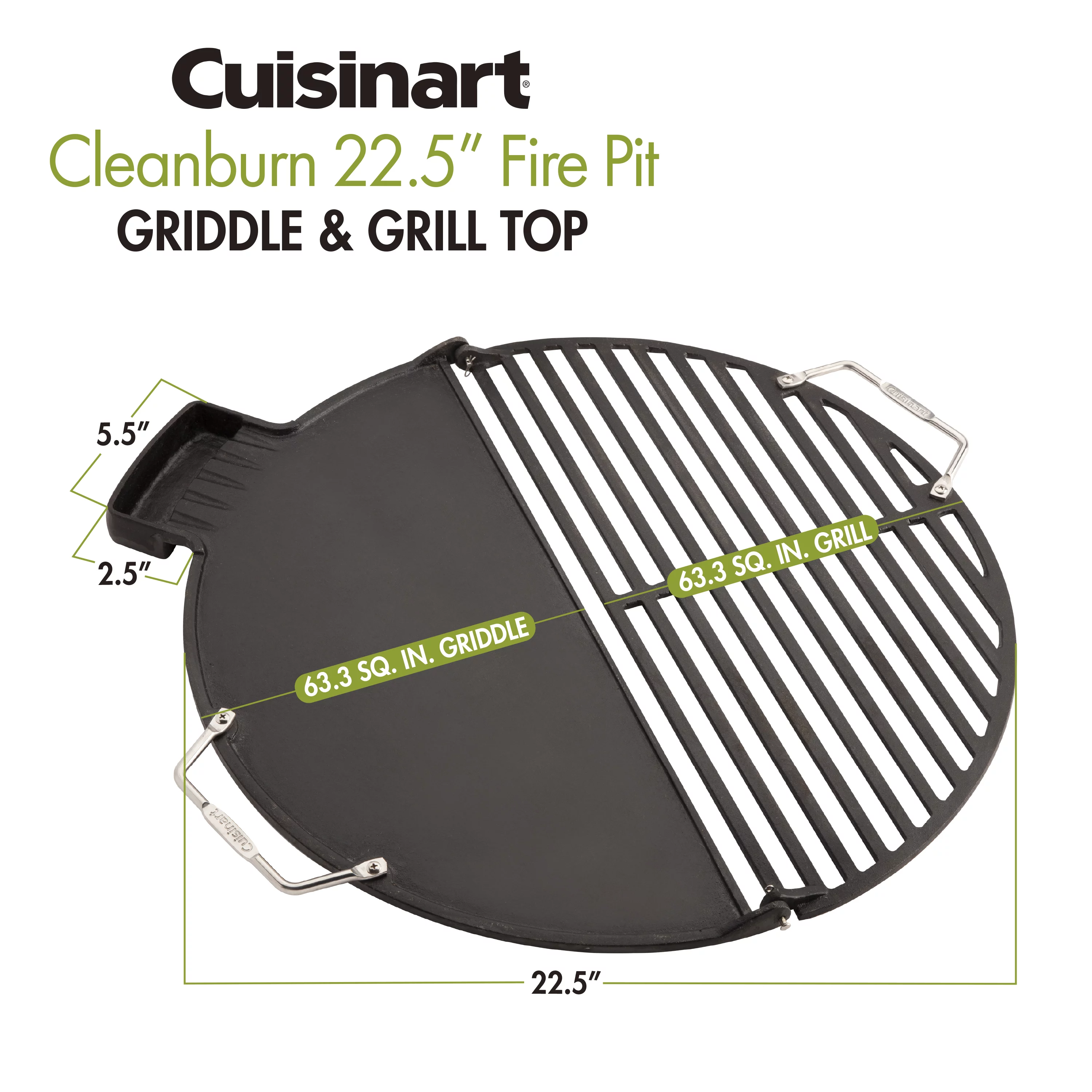 Cuisinart Cleanburn Fire Pit Griddle and Grill Top