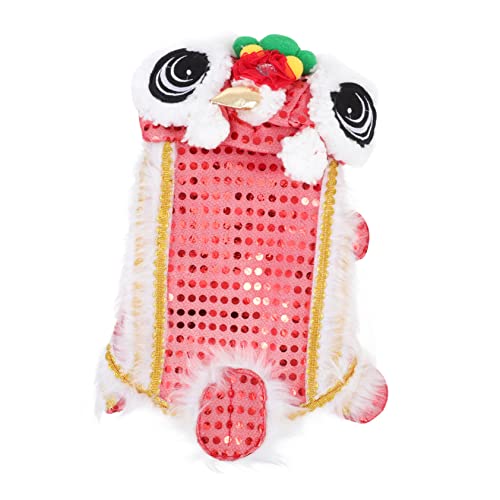 1pc Clothes for Pets Pet Hoodie Jacket Winter Clothes Dance Lion Dog Coat Suit New Year Dog Jacket Cat Winter Hoodies Dance Lion Costume The Cat Polyester The