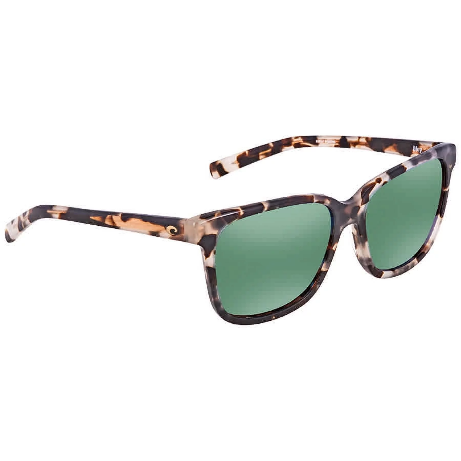 Costa Del Mar May Polarized  Green Mirror Medium Fit Sunglasses