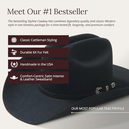 Stetson 7540 Skyline 6X Fur Cowboy Hat