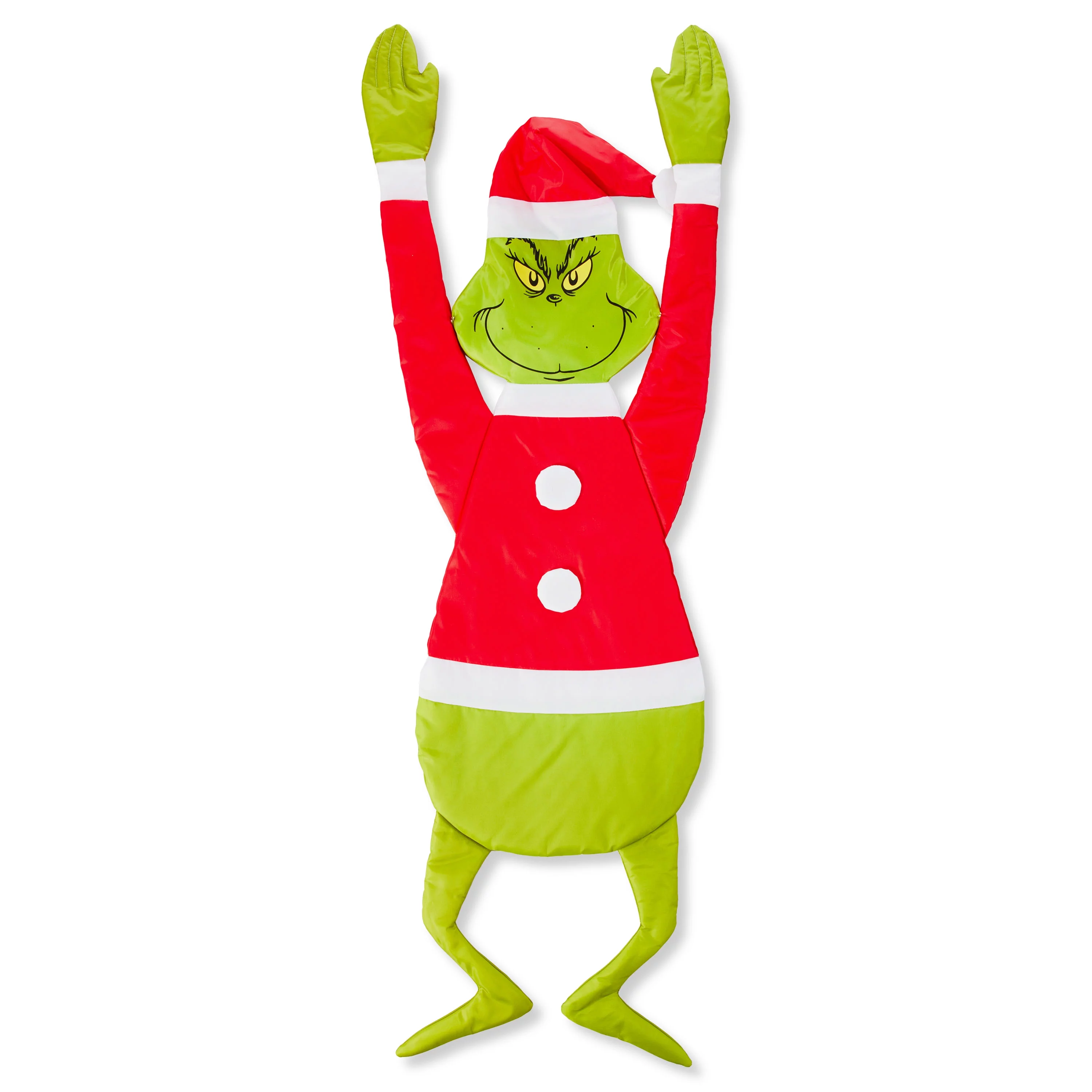 Dr Seuss' The Grinch Who Stole Christmas, Hang On Grinch, Outdoor Decoration, 5 feet Tall, Grinch Green, Outdoor Hanging Figurine
