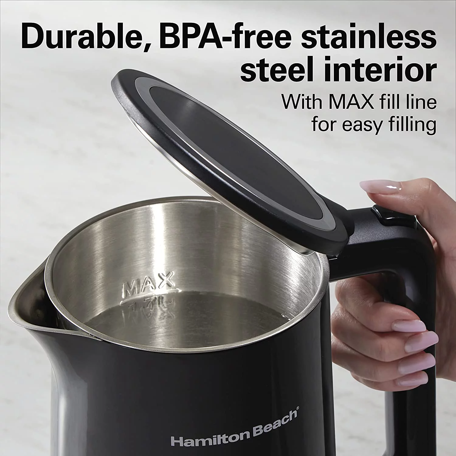 Hamilton Beach Cool-Touch Digital Kettle, 1.7 Liter Capacity, 41033