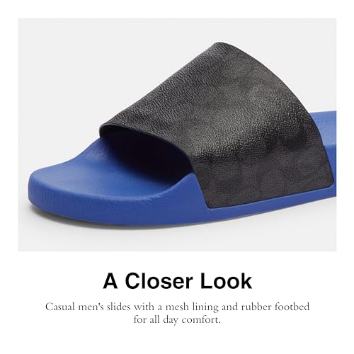 Coach Men's Signature Coated Canvas Pool Slide Sandal