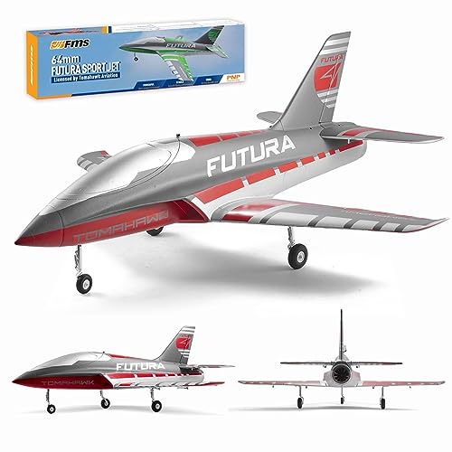 FMS Rc Jets Futura 64MM EDF Sport Jet Green rc Airplanes for Adults for Trainers EDF for Beginners 6 Channel Remote Control Planes PNP(NO Transmitter Batteries and Charger)