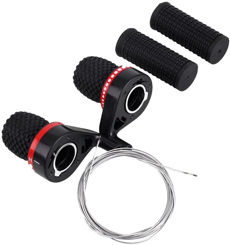 Mountain Bike Bicycle 18/21 Speed Twist Gear Shifter Set Pair Grips Cables 7/8