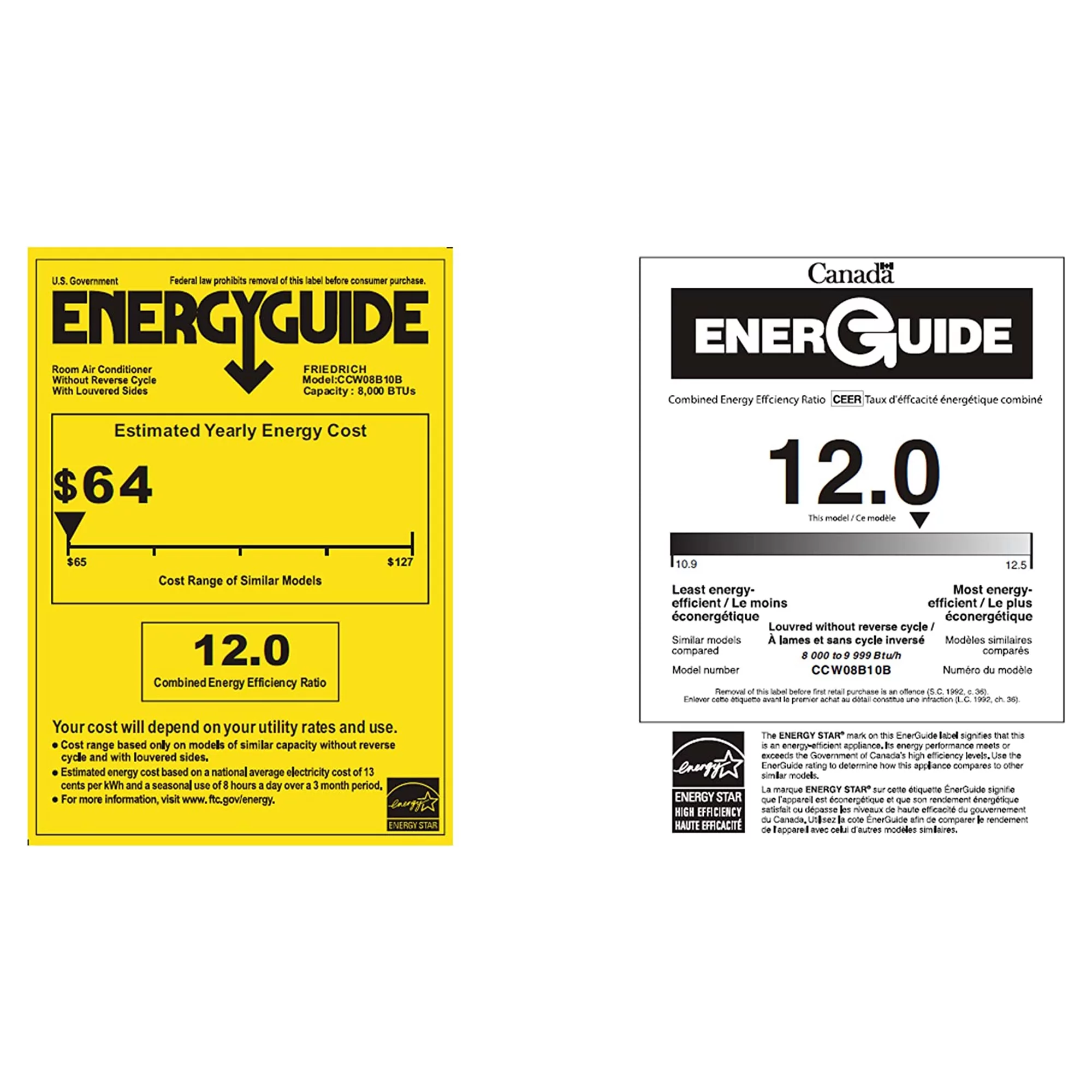 Friedrich Chill Premier Wi-Fi Controlled Air Conditioner Window Unit, White