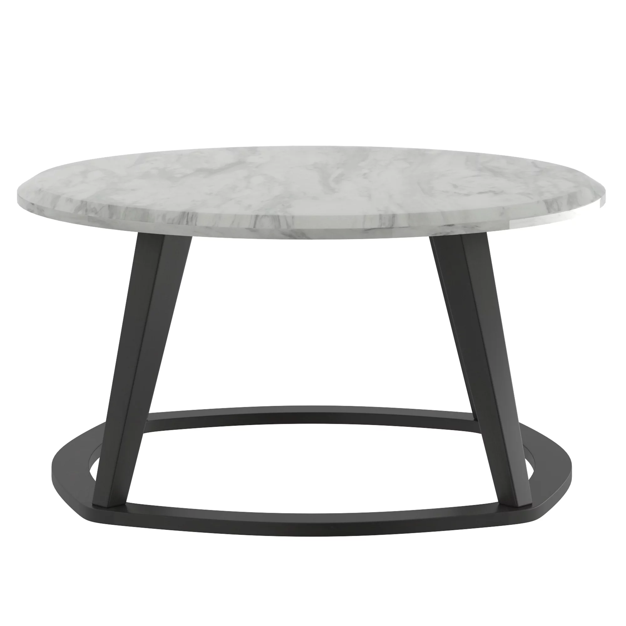 Faux Marble Round Coffee Table