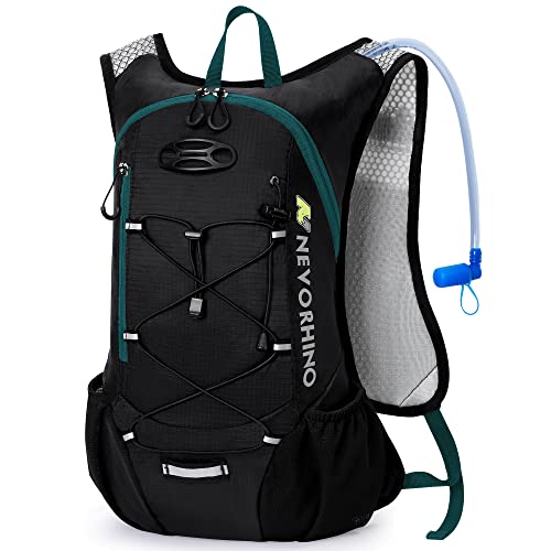 Lightweight Hydration Backpack, Running Backpack with 2L Water Bladder, Hydro Water Daypack for Cycling Hiking Rave for Men Women