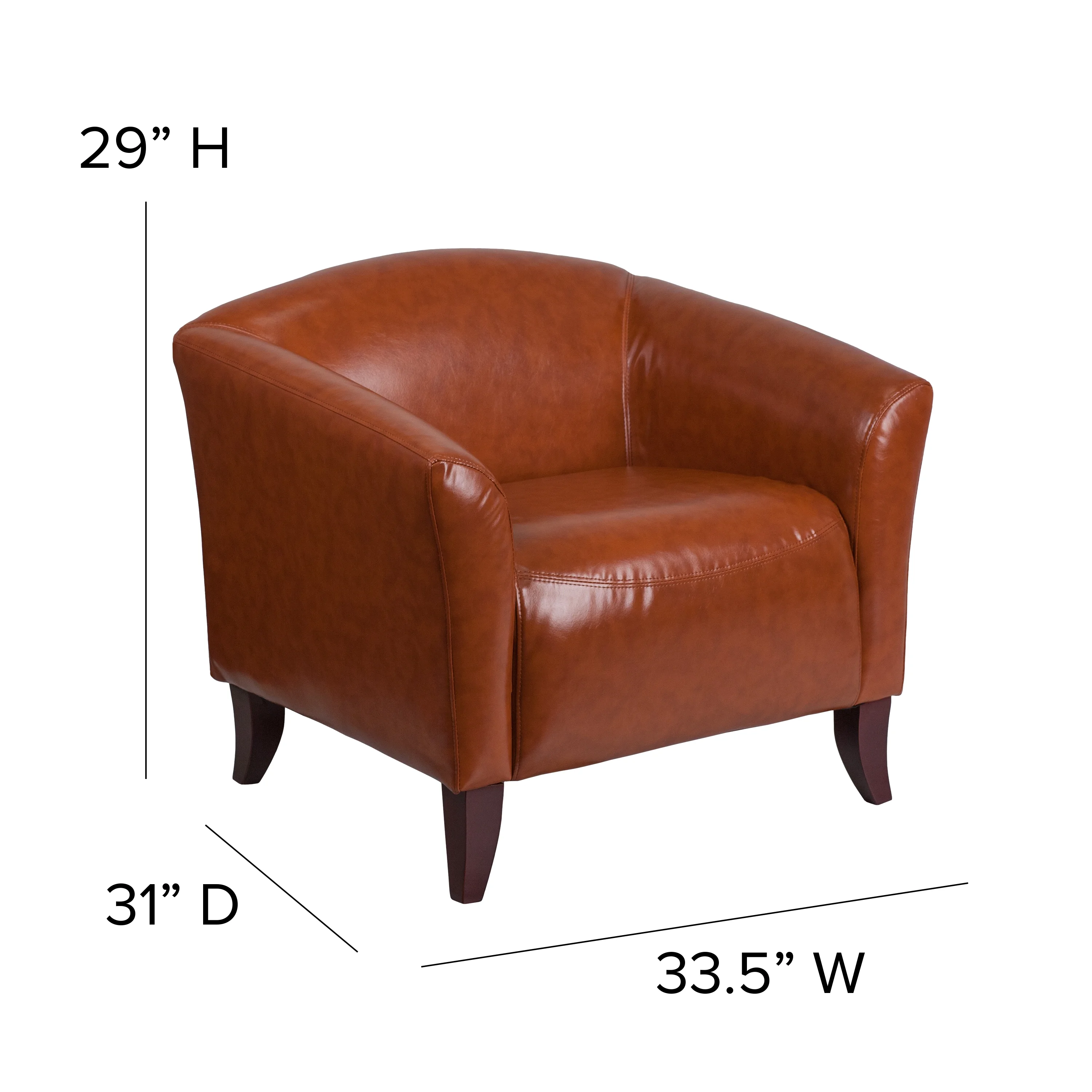 Flash Furniture HERCULES Imperial Series Cognac LeatherSoft Chair