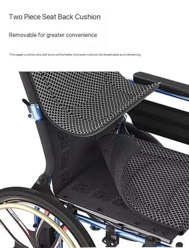 Reclining High Back Manual Wheelchair with Adjustable Leg Rest&Reversible Foot Pedal,90-150° Five-Speed Adjustment