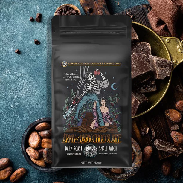 Bones Coffee Medium Roast Ground Coffee | 4 oz Favorite Flavors Sample Pack Flavored Coffee