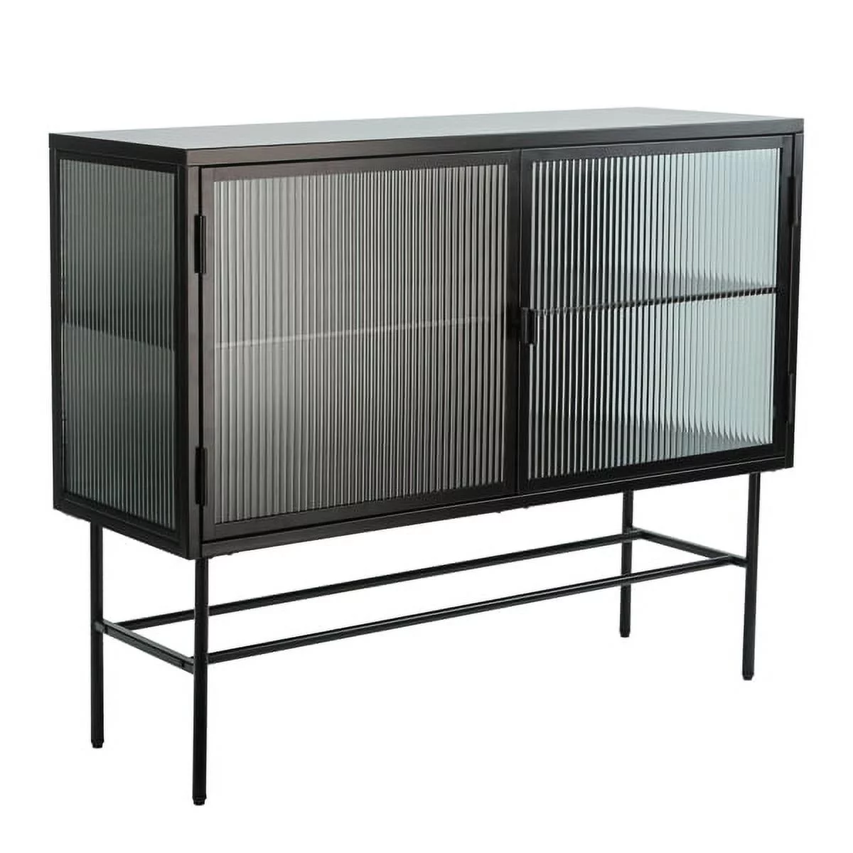 Vintage style console table minimalist modern sideboard locker with removable wide shelf suitable for entrance living room bathroom dining room (black) Retro Style Console Table Simple Modern Sideboar