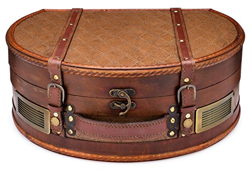 ClearClick Vintage Suitcase Turntable with Bluetooth & USB - Classic Wooden Retro Style