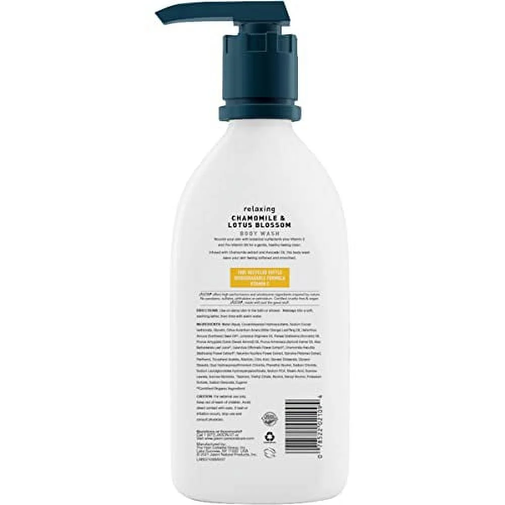 Jason Natural Body Wash & Shower Gel, Relaxing Chamomile & Lotus Blossom, 30 Oz