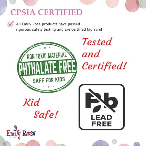 Emily Rose 14.5-Inch Fashion Doll Clothes & Accessory Gift Bundle | 6-PC Set with Faux Fur Coat, T-Shirt Tee, Hoodie Sweatshirt, Backpack and 2 Pairs of Jeans | 14