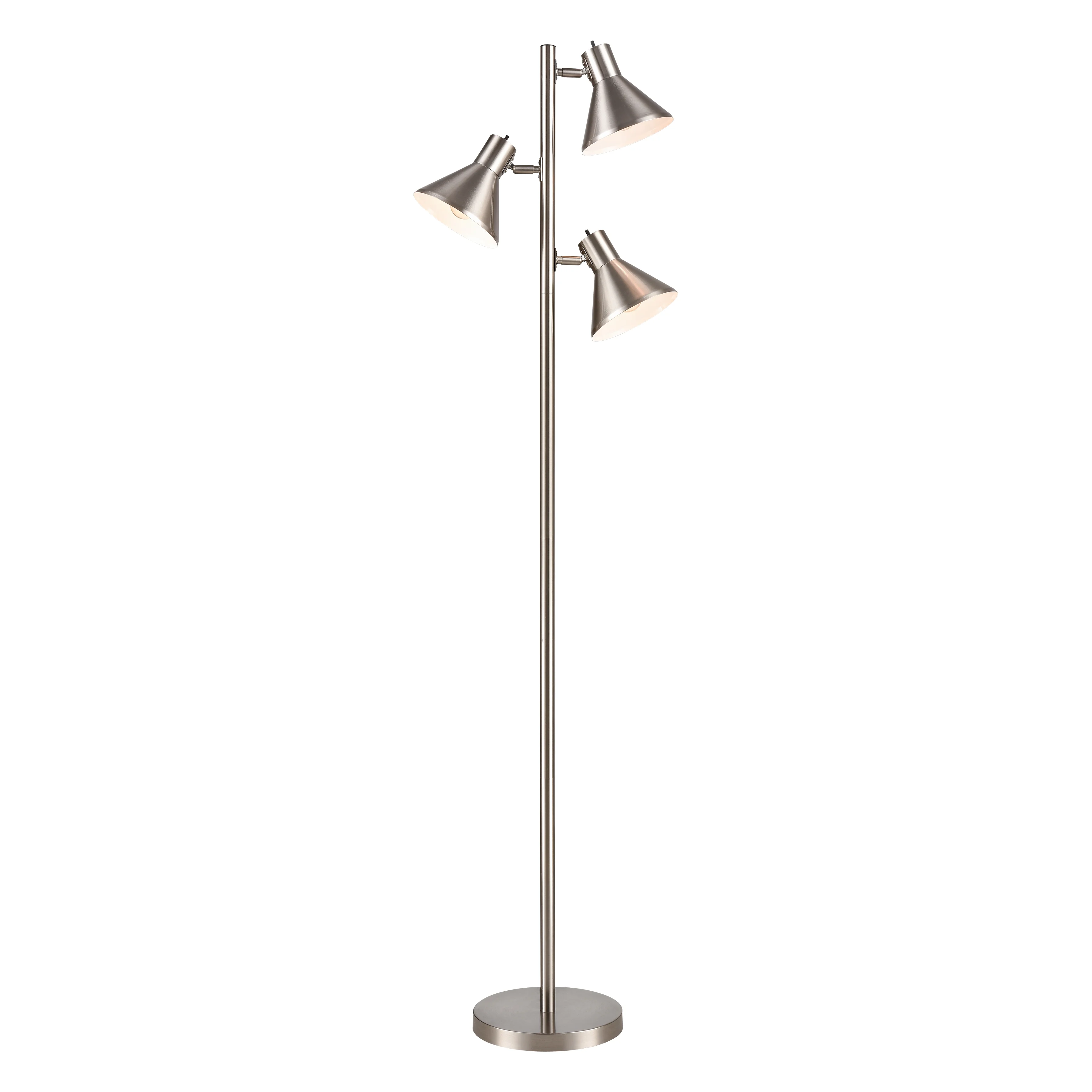 Elk Home 16-Inch Wide Loman Floor Lamp, Transitional, Satin Nickel