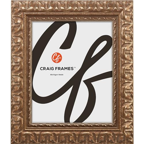 Craig Frames Bravado, 8x10 Picture Frame, Antique Silver