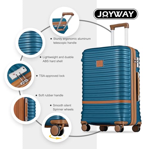 Joyway Expandable Carry on Luggage Sets Airline Approved, Lightweight Hard Shell 20 Inch Carry-on Suitcase with Spinner Wheels