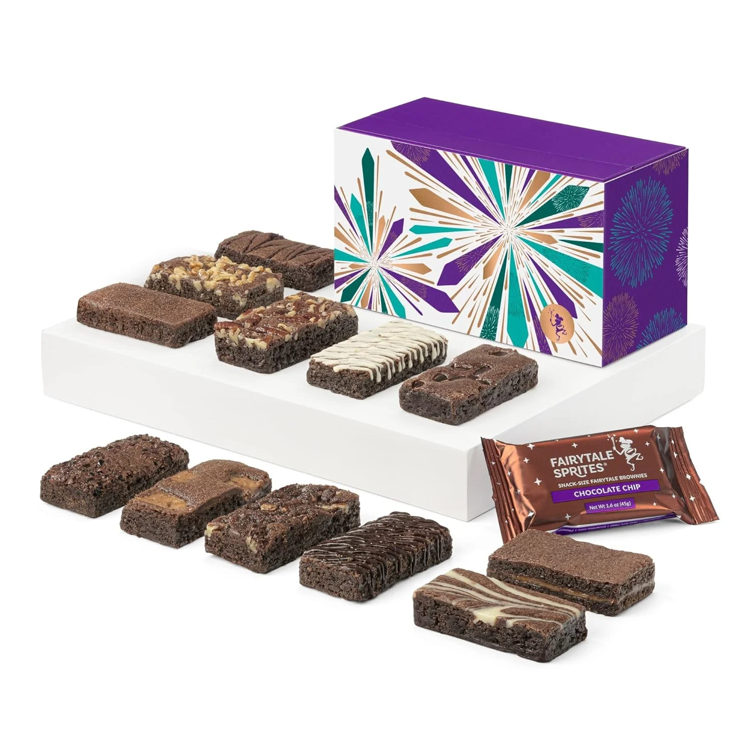 Celebration Sprite Dozen Individually Wrapped Gourmet Chocolate Food Gift Basket For New Home Anniversary New Baby  More - 3 Inch X 1.5 Inch Snack-Size  - 12 Pieces - Item HG212