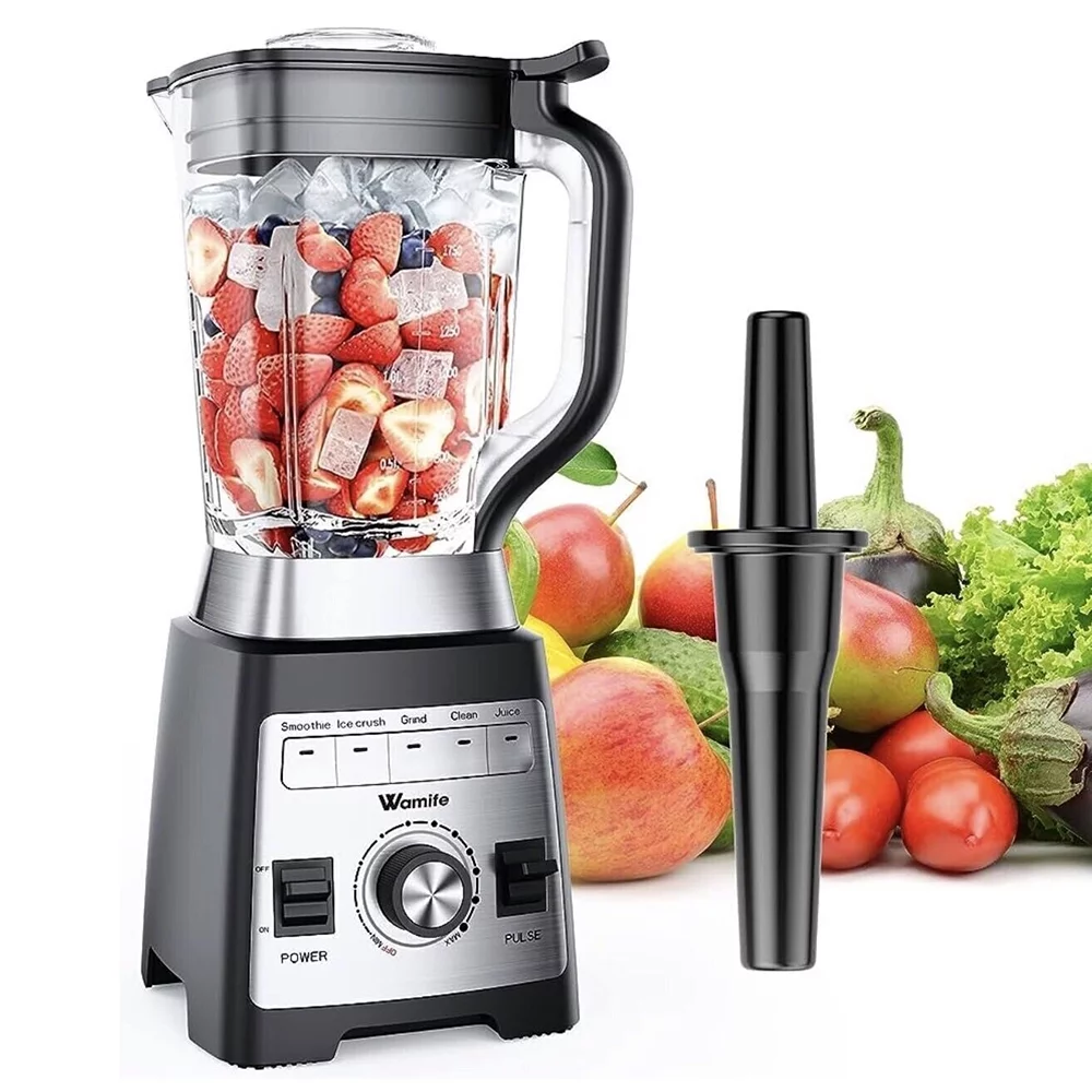Professional 1450W Countertop Blender, 70oz Glass for Shakes Smoothies with Tamper,5 Preset Programs,Stainless Steel Blades