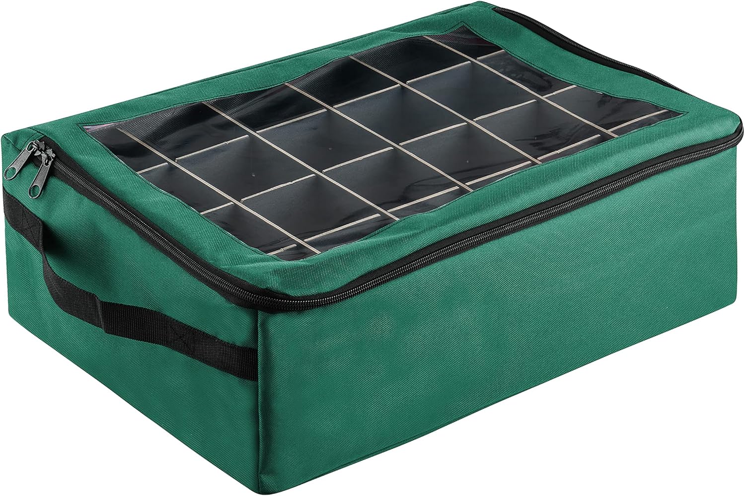 | Premium | 48 Christmas Ornament Organizer Storage Box | Green