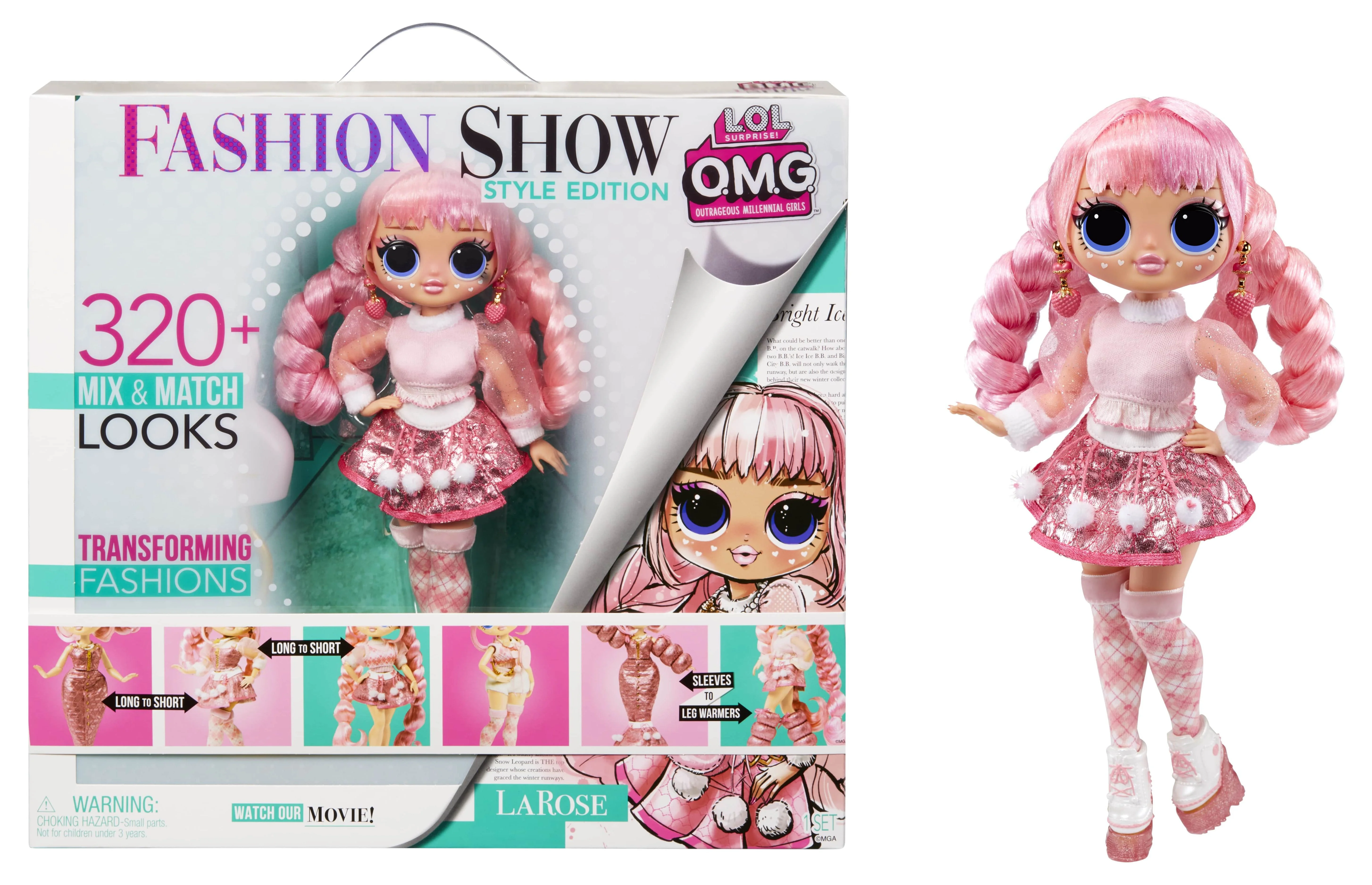 LOL Surprise OMG Fashion Show Style Edition LaRose Fashion Doll w/ 320+ Fashion Looks