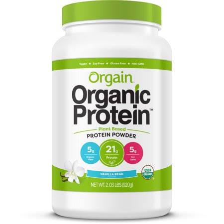 (2 Pack) Orgain Organic Plant Based Protein Powder, Vanilla, 21g Protein, 2.0lb, 32.0oz