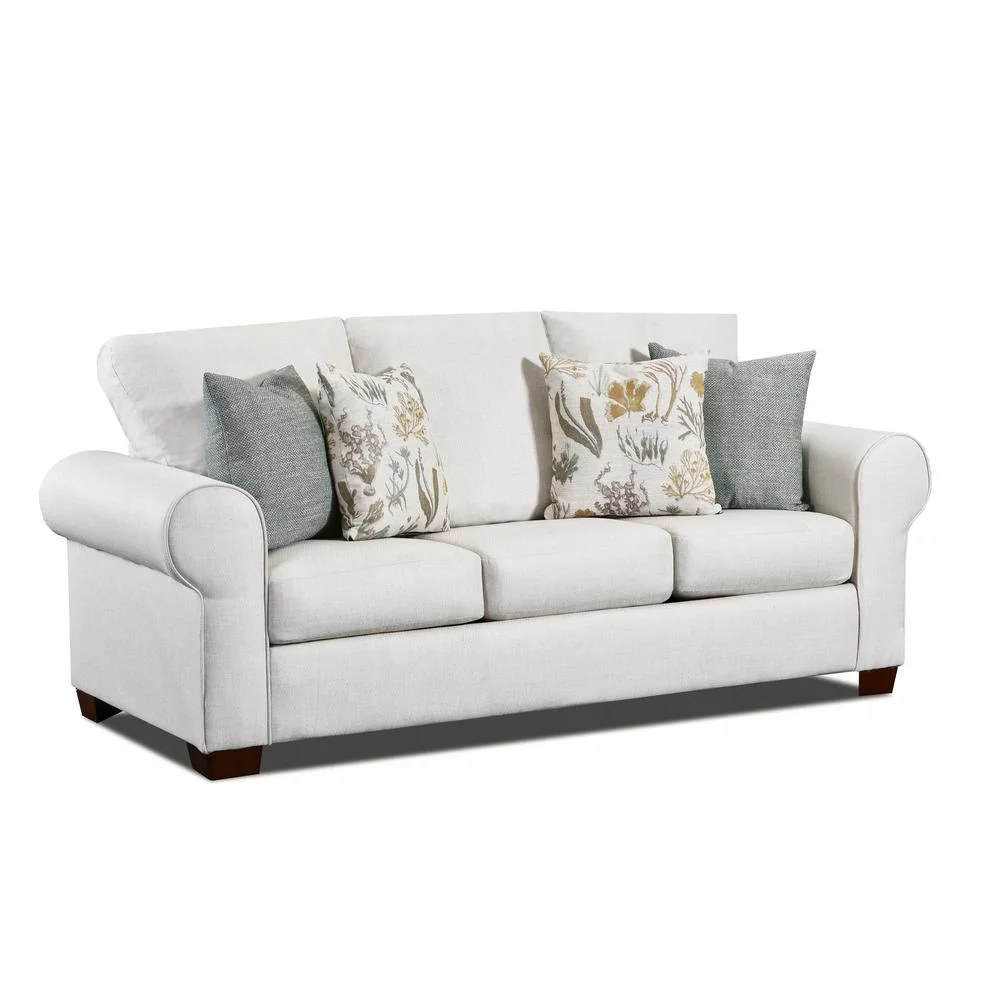 American Furniture Classics Model 8605-41 Beaujardin Sofa Sleeper with Four Throw Pillows