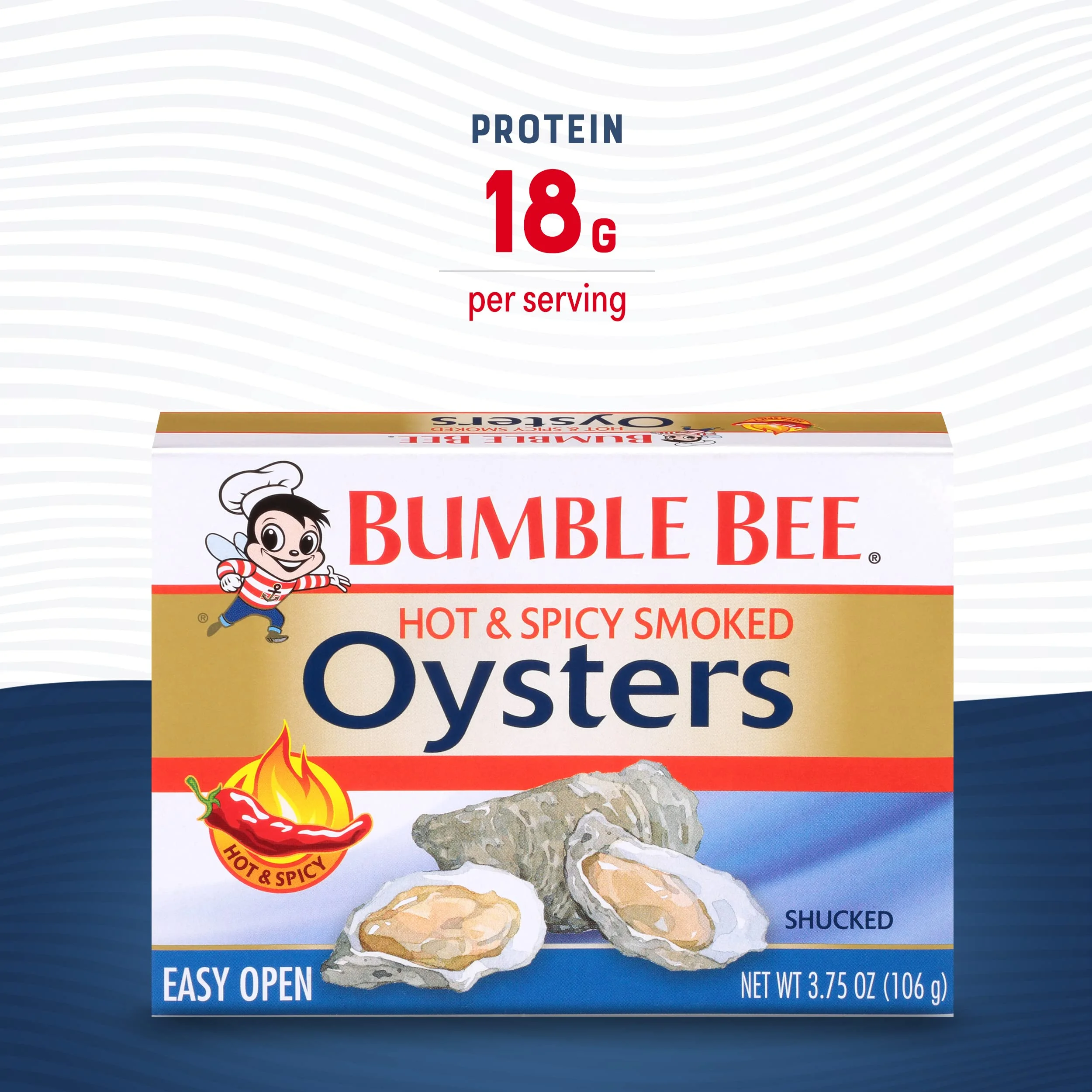 Bumble Bee Hardwood Canned Smoked Oysters, Ready To Eat - 18G Protein Per Serving - Gluten Free - Great Snack Or Use In Seafood Recipes, 3.75 Ounce (Pack Of 12)