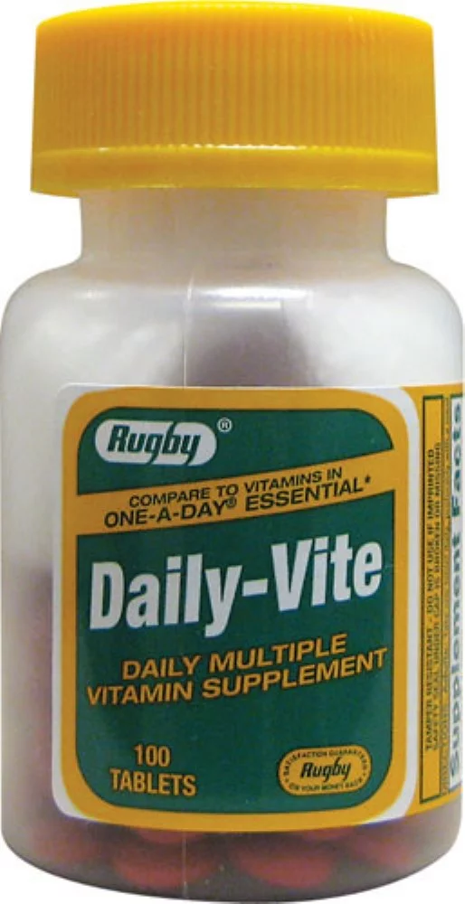 Rugby Daily-Vite Multivitamin Tablets 100 Each - (Pack of 6)