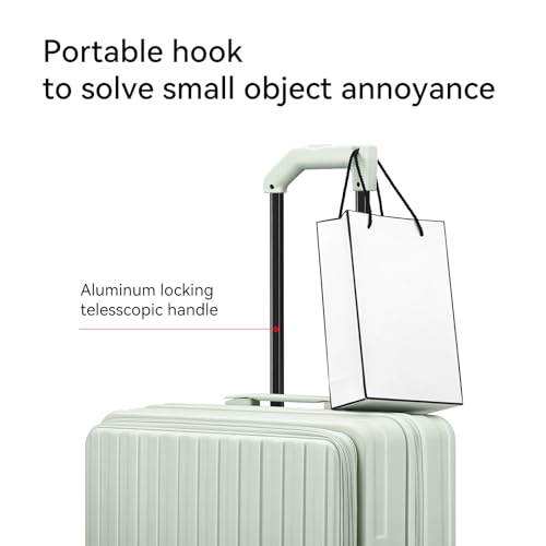 ROAMING Grace Expandable Carry On Luggage Airline Approved, 20 Inch Hardside Carry On Suitcase with Wheels, Travel Harshell Spinner Small Luggage with Tsa Lock, Jade cyan, 20-Inch Carry-On