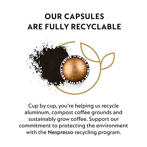 Nespresso Capsules Vertuo Melozio Decaffeinato, Medium Roast Espresso, 30 Count Coffee Capsules, Brews 7.77 fl. oz.