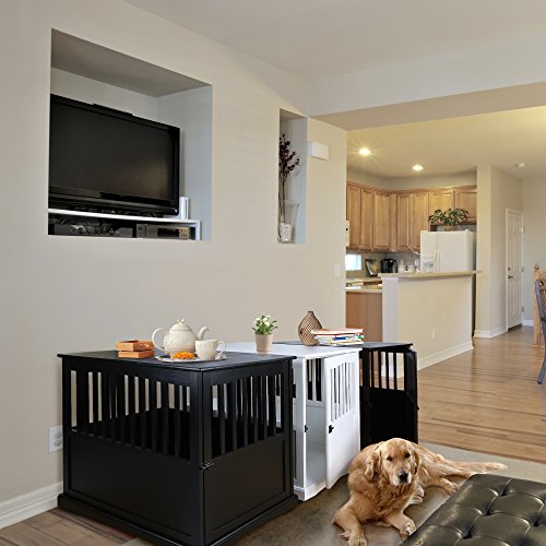 Casual Home Wooden Medium Pet Crate, End Table, Espresso