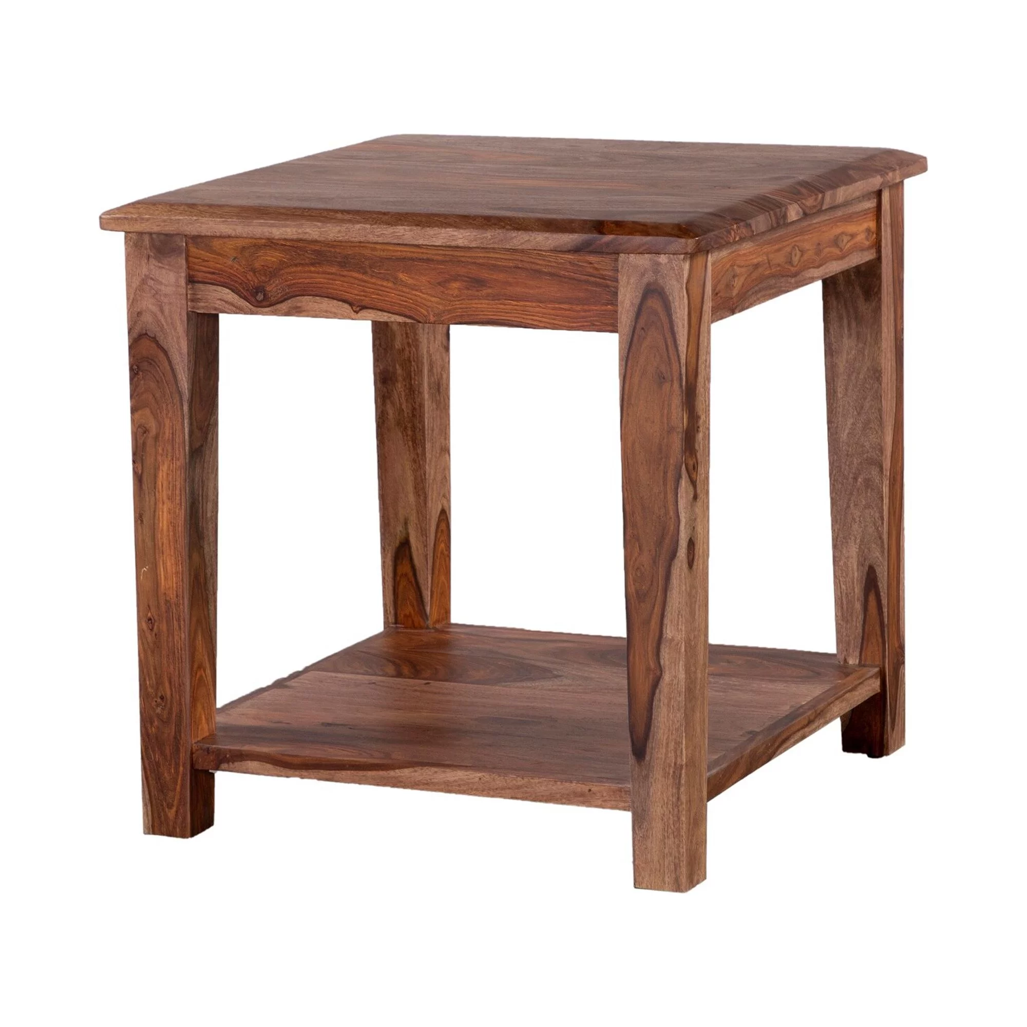 Porter Designs Sonora Solid Sheesham Wood End Table - Brown