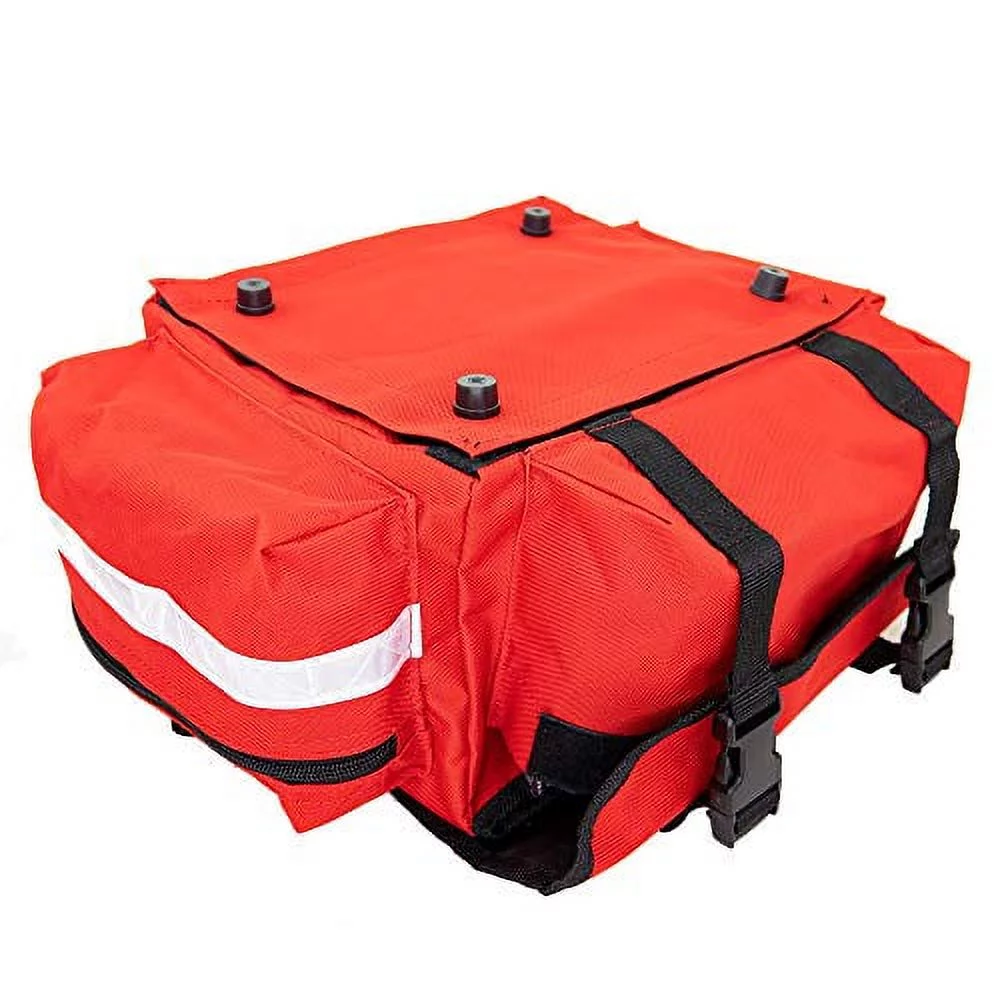 LINE2design Emergency Fire First Responder Kit - Fully Stocked EMS Supplies First Aid Paramedic Rescue Trauma Fill Kit - Emergency Medical EMT Supplies Portable Travel Size Kit - Red