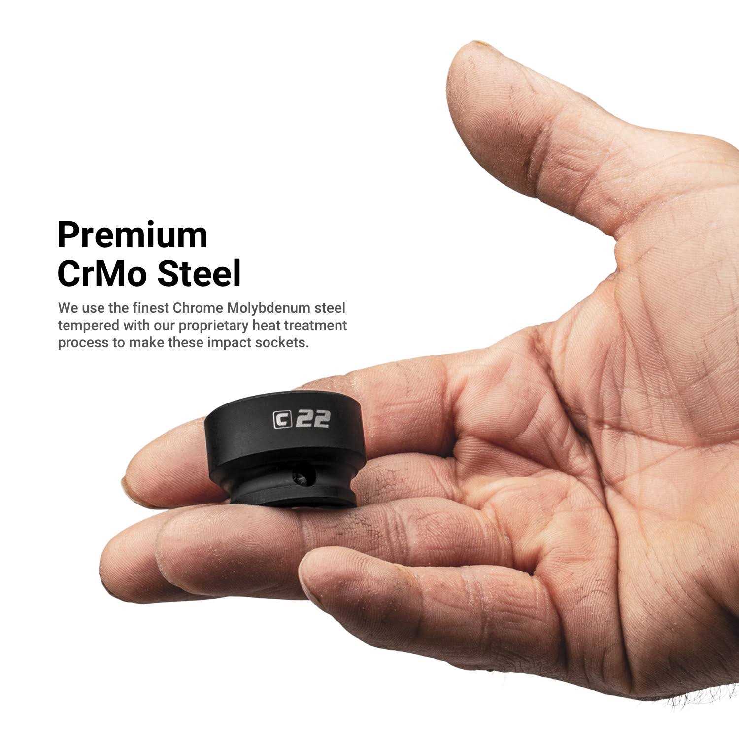 Capri Tools 3/8 in. Drive Stubby Impact Socket Set CP53425