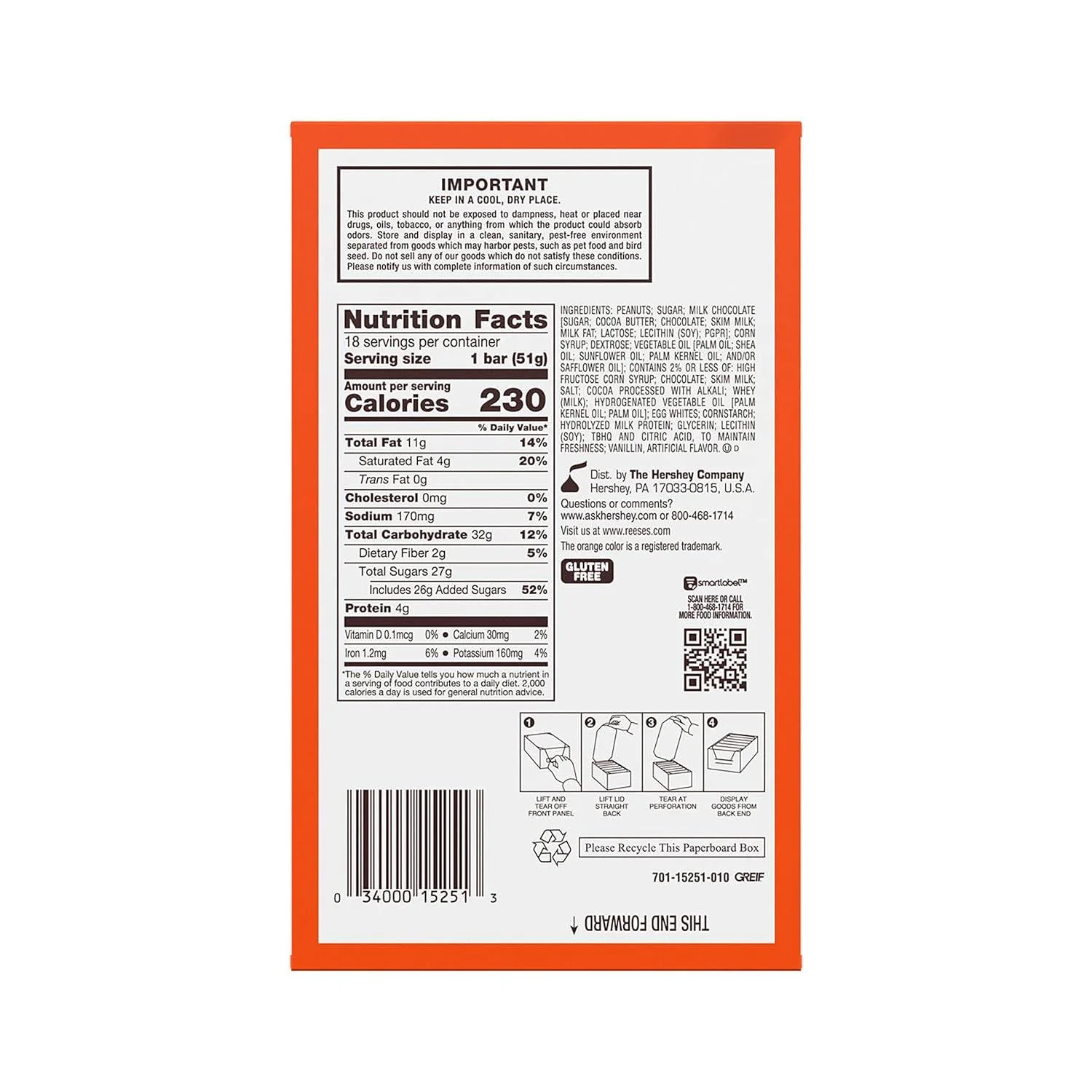 10 pack of REESE'S FAST BREAK Peanut Butter Nougat Candy Bars- A Tasty Treat | 1.8 oz | RADYAN