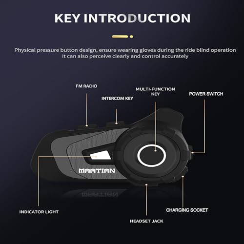 1Storm Motorcycle Full Face Dual Visor Helmet Bundle with Spoiler and Motorcycle Bluetooth Headset: HJK316 Matt Black