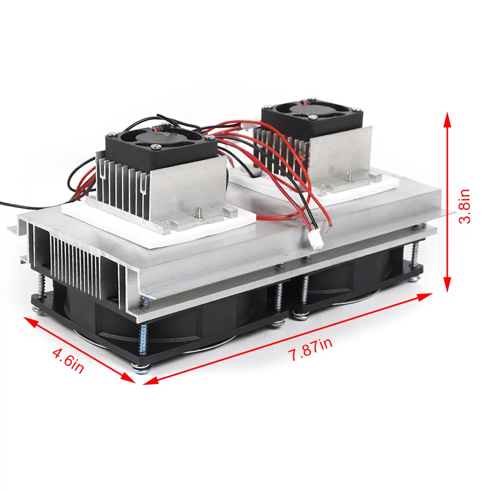 Miumaeov 12V Semiconductor Refrigeration Peltier Cooler DIY Cooling Fan Module Kit Silent Mini Air Conditioner Fridge