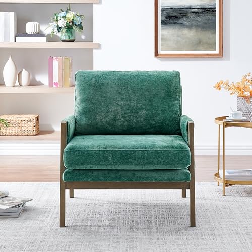 Roundhill Furniture Kelly Mid-Century Modern Accent Armchair, Green