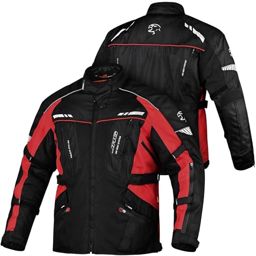 JAG Touring Motorcycle Jacket for Men, Dual Sports Water Resistant Adventure Riding Jacket with Cordura Fabric & CE Armor