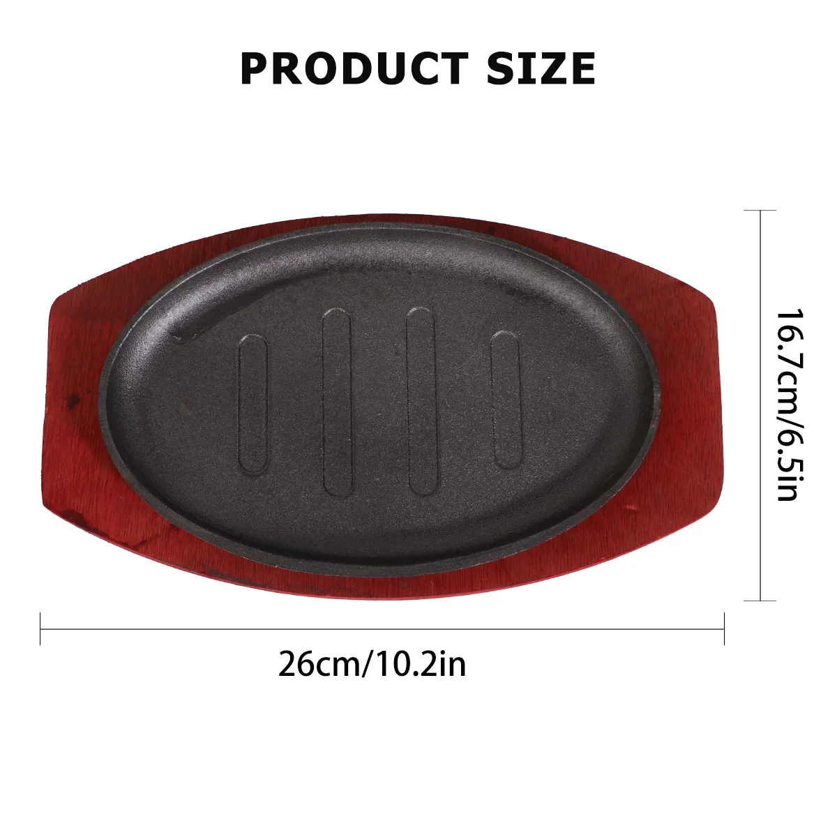 Steak Frying Pan Teppanyaki Cooking Pan Iron Barbecue Frying Grill Pan for Home