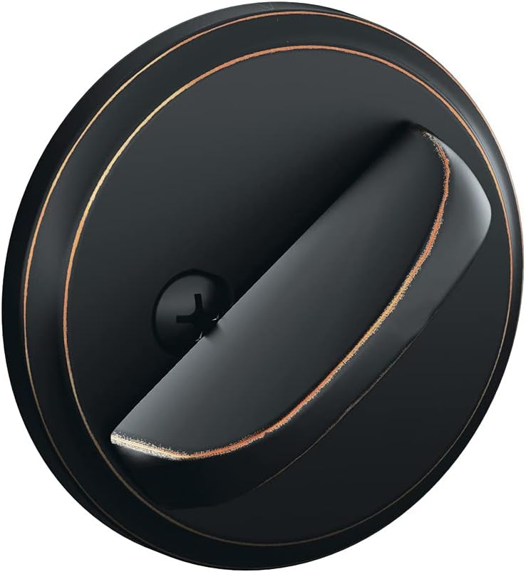 Schlage B60 N BRK 716 Deadbolt with Brookshire Trim, Keyed 1 Side, Highest Residential Security, Aged Bronze