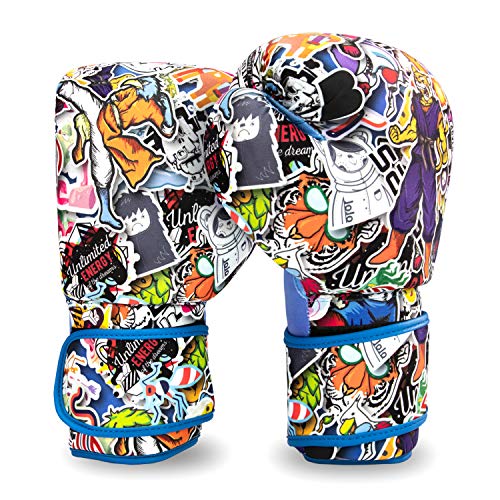 Sanabul Sticker Bomb Adult Boxing Gloves Kickboxing MMA training Punching Heavy Bag