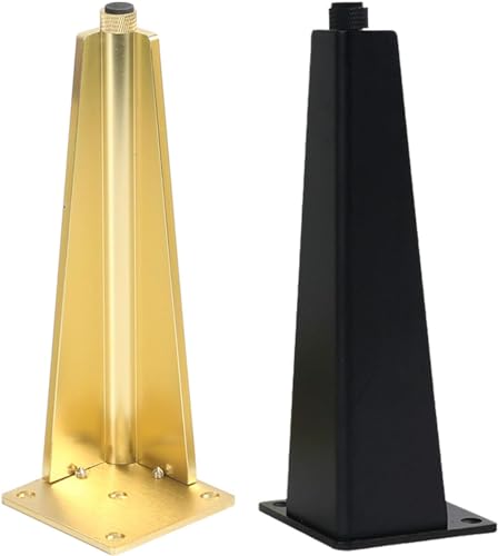 4 Piece Adjustable Furniture Feet, DIY Metal Cabinet Feet, Wardrobe Feet Bed Feet Sofa Feet Table Feet, Aluminium with Screws (Gold 30cm)(Gold,30cm)